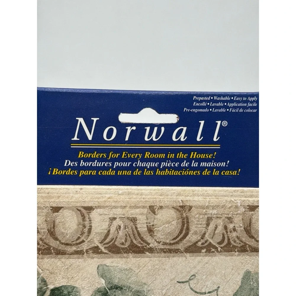 Norwall Grape‎ Vine Wallpaper Border 3 Rolls Prepasted Beige Purple